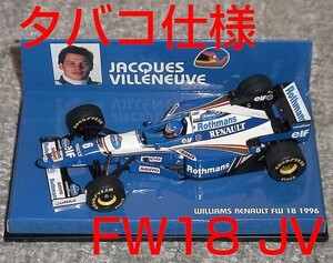 タバコ仕様 1/43 ウイリアムズ ルノーFW18 ビルヌーブ 1996 WILLIAMS RENAULT