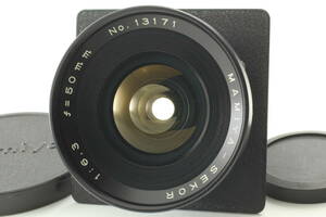 送料無料！　Mamiya Large Format Lens Mamiya Sekkor 50mm f/6.3　ホースマンボードに改造