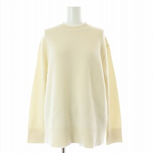 セオリー Theory 22AW CASHMERE SOLID CREW ニット セーター 長袖 S アイボリー /AT ■OS レディース