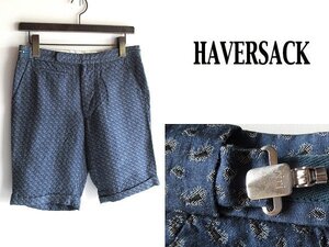 HAVERSACK ATTIRE ハバーサック アタイア ririジップアジャスター シルクリネン ペイズリージャガード ショートパンツ ショーツ M 日本製