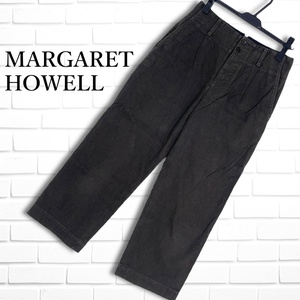 ◆良品◆ MARGARET HOWELL マーガレットハウエル コットン ワイド パンツ チノパン メンズ 1 S ◆日本製 送料無料◆ 2754J