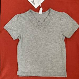 女の子 Tシャツ 半袖130 グレー MEAN NUNA ミーンヌナ 新品未使用