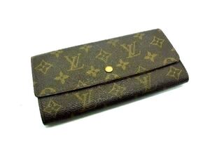 LOUIS VUITTON ルイヴィトン M61724 モノグラム ポシェット ポルトモネクレディ 長財布 ウォレット ブラウン系 DH1405