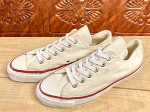 ★☆80s!USA!希少レア!コンバース ALL STAR 生成り 8 26.5cm converse オールスター ホワイト 白 あて布 チャック ビンテージ 235☆★