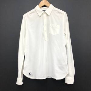 □美品□RALPH LAUREN 長袖ポロシャツ L 白 ラルフローレン レディース ロゴ刺 綿100％ 複数落札同梱OK B240729-2