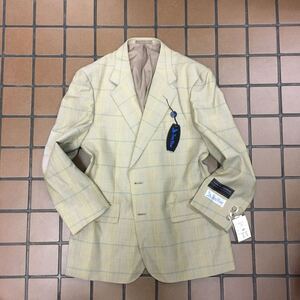 《限定大特価》新品★タグ付きDORMEUIL×TROYBROS2つボタンテーラードジャケット サイズAB4 コルク系　4カラーウインドペーン　日本製