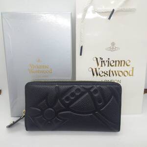 Vivienne Westwood ヴィヴィアンウエストウッド 長財布 ラウンドファスナー 黒　ブラック　アウトレット品