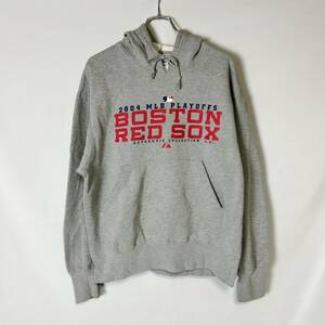 00s Majestic Authentic 2004 MLB PLAYOFFS BOSTON RED SOX マジェスティック メジャーリーグ ボストン レッドソックス パーカー XL相当