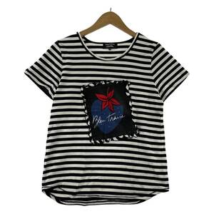 ゆうパケットOK Sonia Rykiel ソニアリキエル ボーダー 半袖Ｔシャツ size40/ブラック×ホワイト