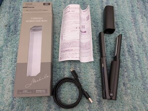 ◎0609u2110　テスコム ヘアアイロン コードレスヘアアイロン USB充電式 17mm 210℃/190℃/160℃ 自動OFF メタリックグレー TS510A-H