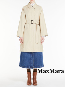 【シーズンオフにつき特別価格！】　マックスマーラ　Max Mara　ステンカラーコート　ベージュ　40サイズ　【送料無料】