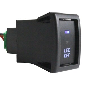 『※送料安！メール便対応！』 LED 電源ボタン スイッチホール 青 マツダ ラピュタ HP11/22系 電源スイッチ フォグ 後付けスイッチ