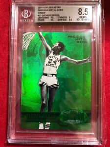 NBA card 2012 Fleer Retro Metal Universe Precious Metal Gem Green ジョージ　ガービン Michael Jordan Pop2 世界で２枚のみ！