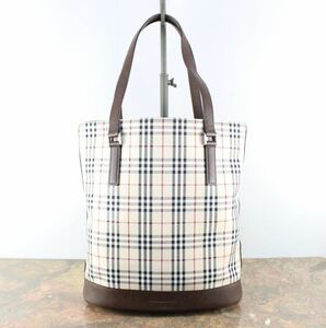 BURBERRY CHECK PATTERNED LOGO TOTE BAG/バーバリーチェック柄ロゴトートバッグ