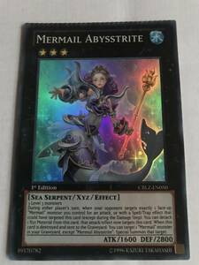 遊戯王 水精鱗－アビストリーテ Mermail Abysstrite CBLZ-EN050 英語版スーパーレア1st パック閉じエラーカード