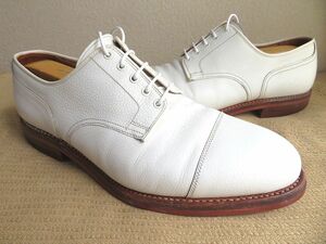 CROCKETT&JONES クロケット＆ジョーンズ トゥモローランド 別注 TOMORROWLAND ストレートチップ シボレザー 白 dainiteソール サイズ8 E 