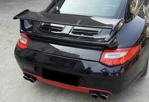 ★ポルシェ997 GT3タイプ レーシングウイング/カーボンウイング/クジラウイング/ハーフカーボン/FRP/カーボナド/PORSCHE/911/前期/後期