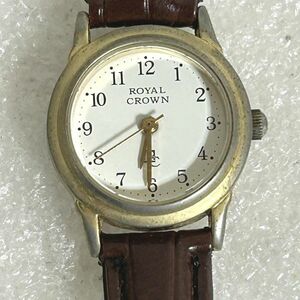 royal crown ロイヤルクラウン 腕時計 03-527L アナログ 時計 ヴィンテージ 2針 白文字盤 レディース アクセ アクセサリー