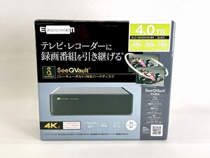 動作確認済み エレコム HDD 4TB ELD-QEN2040UBK 外付け 録画 ハードディスク[20913