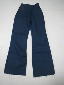 実物 珍品 入手困難 アメリカ海軍 US.NAVY SLACKS UTILITY WOMEN‘S DENIM TYPE Ⅱ セーラーパンツ スラックス デニム 10R