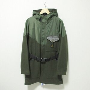 良品 COMME CA DU MODE MEN×REFRIGIWEAR コムサデモード×リフリッジウエア ミリタリージャケット パデッドコート M カーキ 124