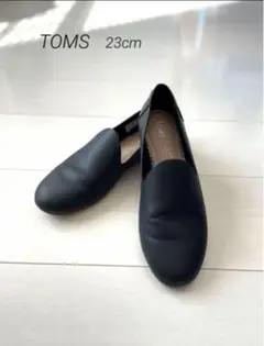 TOMS トムス レザーフラットシューズ W6(23cm) ブラック