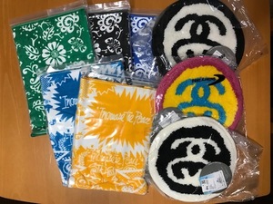 【新品未使用】 《Stussy ステューシー》 ミニラグマット３点・タオル２タイプ５枚セット