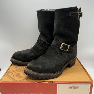 【9 1/2E】USED Wesco Custom Boss Roughout Engineer Boots ウェスコ カスタム ボス ラフアウト エンジニア ブーツ ブラック F1246