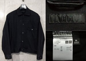 美品♪UNIQLO 311‐449616(23‐32) 22AW XL 1st ファースト 506型 黒 廃番 入手困難 希少 ユニクロデニムジャケットブラックストレッチ