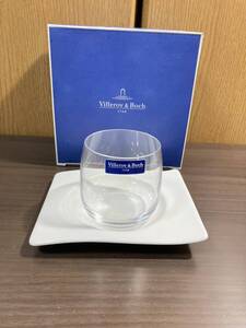 ▼ビレロイ&ボッホ≪グラス&ソーサー　1客≫ロックグラス　プレート　皿　小皿　Villeroy&Boch