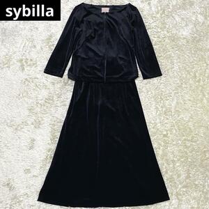 シビラ　sybilla（M）フォーマルワンピース　セットアップ　ベロア　黒