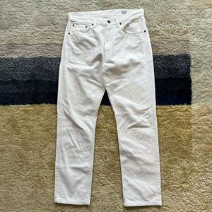 定価16,280円 orSlow オアスロウ IVY SLIMFIT DENIM 107 ホワイトデニムジーンズ サイズM