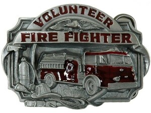 ウエスタンベルトバックル Volunteer Fire Fighter　消防士 消防署 メンズ 男　レターパックライト可