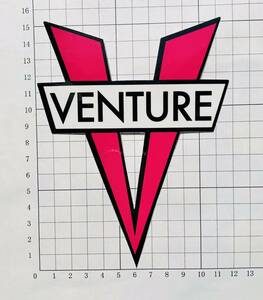 VENTURE Trucks Skateboard V Die cut Logo Vintage Purplish Red Sticker ベンチャー トラック Vロゴ ステッカー