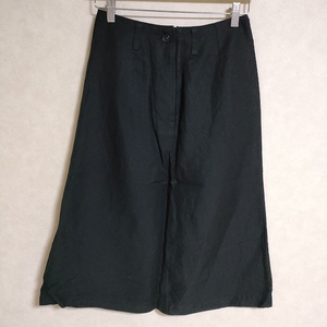 MARGARET HOWELL COTTON LINEN TWILL 578-3132006 サイズ1 ロングスカート 2023SS ブラック マーガレットハウエル 4-0806M 236327