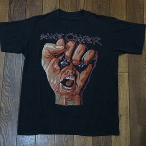 80s Alice Cooper Tシャツ Raise Your Fist and Yell Tour ブラック アリスクーパー ツアー 両面プリント バンド ロック ヴィンテージ