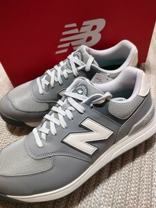 新品 未使用 New Balance ゴルフシューズ UGS574 C3 26.5cm グレー ニューバランス 574 固定式ゴムスパイク メンズ ゴルフ