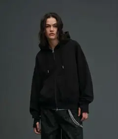 Heavy weight double zip-up hoodie size2