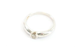 【ジャンク品】Cartier カルティエ 750/K18WG 0.3ct ダイヤモンド 1P エリプス リング 指輪 約5.3g アクセサリー ジュエリー 3211-A