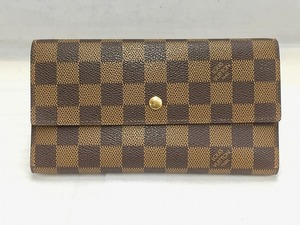 ルイヴィトン LOUIS VUITTON ダミエ ポルトトレゾール・インターナショナル 三つ折り 長財布 ダミエ・エベヌ N61215