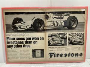 1967年6月9日号LIFE誌広告切り抜き1ページ【Firestone ファイヤーストーン/タイヤ】アメリカ買い付け品オールドカービンテージコレクション