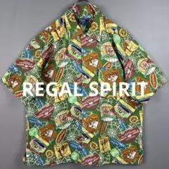 REGAL SPIRIT リーガル 半袖 総柄 デザイン シャツ マルチカラー