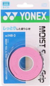 ☆ヨネックス　モイストスーパーグリップ AC148-3［3本入］　パウダーピンク ②