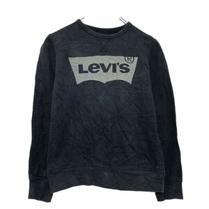 Levi’s プリント スウェット トレーナー キッズ M~ ブラック リーバイス 古着卸 アメリカ仕入 a608-7019