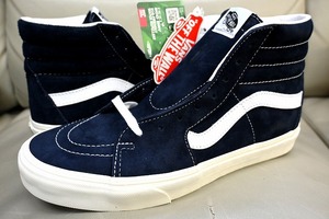 新品未使用 USA企画 VANS バンズ SK8-HI スケートハイ ピッグ スエード 撥水 Pig SUEDE ダークネイビー 10450円 US8.5 26.5センチ