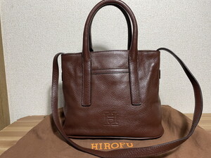 ●１５０００円即決・送料込み●　HIROFU　ヒロフ　２ＷＡＹ　レザーバッグ