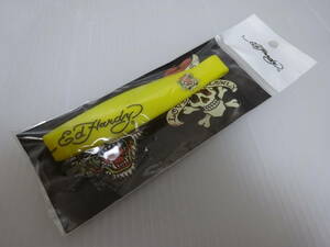 未使用 エドハーディー ED HARDY ラバーブレスレット イエロー メール便