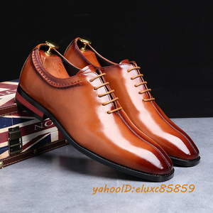 今週入荷新品◆ビジネスシューズ メンズ レザーシューズ モンクストラップ 紳士靴 手作り 革靴 フォーマル 27.5cm~29cm選択 ブラウン