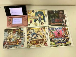 Y708-K18-5720 NINTENDO 任天堂 ニンテンドー 3DS 本体 ソフト セット ピンク CTR-001(JPN) 星のカービィ 逃走中 他 通電確認OK