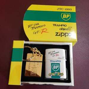 ZIPPO オイルライター JTC1993 BP OIL TRAMPIO GT-R　キーホルダー付き シリアルNo.004● 美品